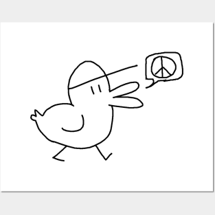 Duck Declares World Peace Posters and Art